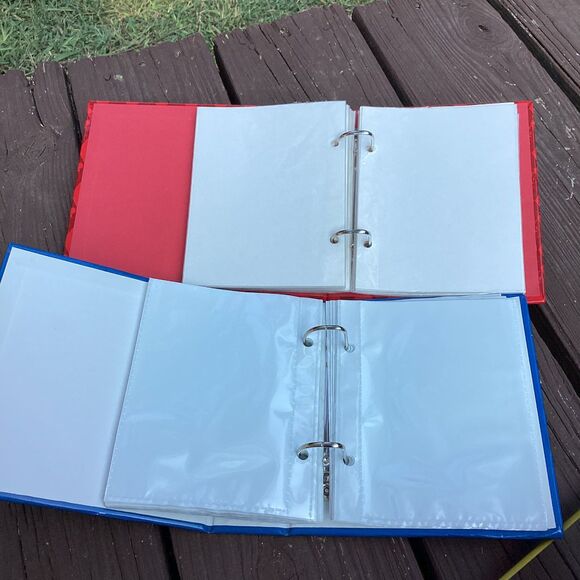 Disney Mickey Mouse Photo Album Scrapbook Lot of 2 Red Blue Vintage - Picture 3 of 7